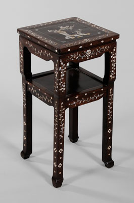 Inlaid Hardwood Stand Chinese, 20th