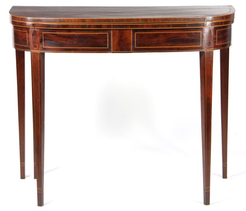Inlaid Hepplewhite Card Table19th