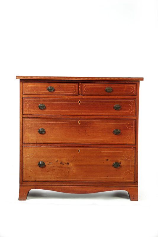 INLAID HEPPLEWHITE CHEST OF