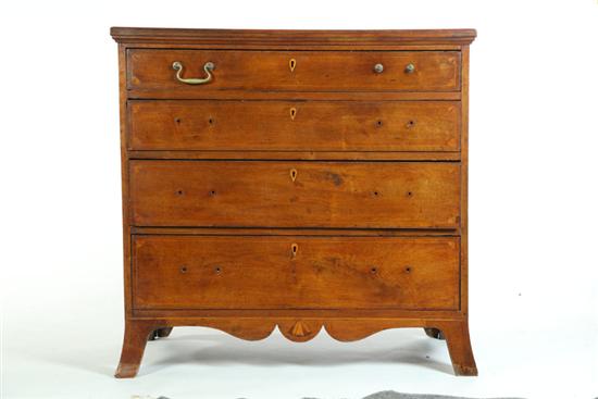 INLAID HEPPLEWHITE CHEST OF