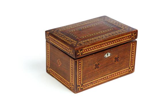 INLAID JEWELRY BOX.  American  late