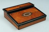Inlaid lap desk, bookmatched f