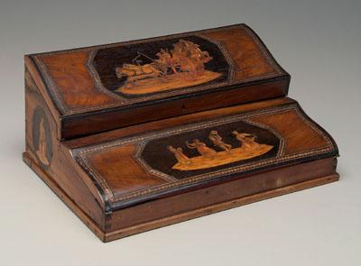 Inlaid lap desk, probably English