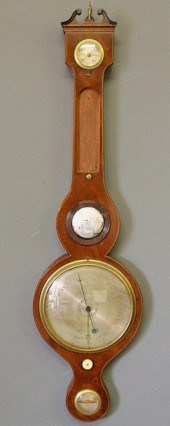 Inlaid mahogany banjo-form bar