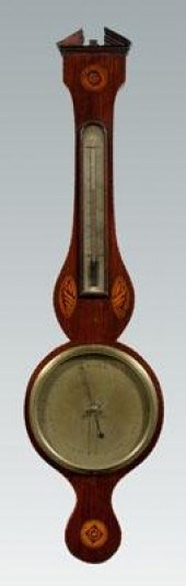 Inlaid mahogany barometer, bro