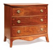 INLAID MAHOGANY BOWFRONT CHEST