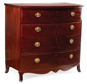 INLAID MAHOGANY BOWFRONT CHEST
