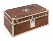 INLAID MAHOGANY BOX 19TH CENTU