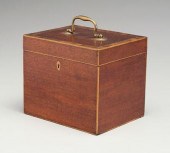 Inlaid mahogany box, band inla