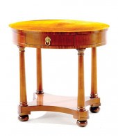 Inlaid mahogany center table H