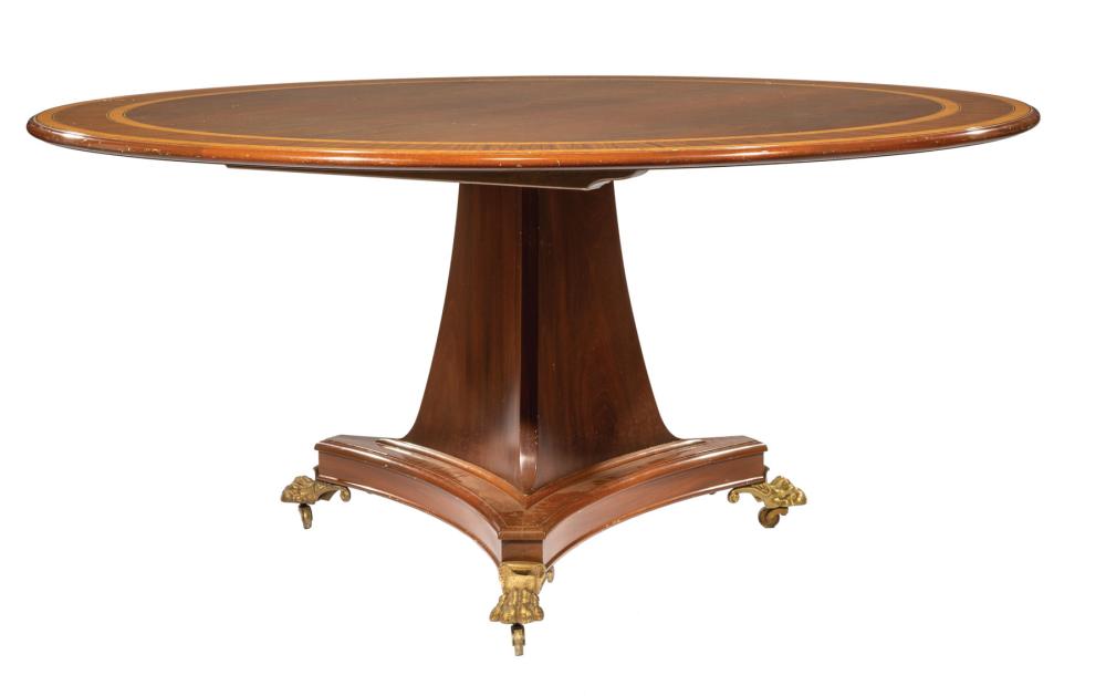 INLAID MAHOGANY DINING