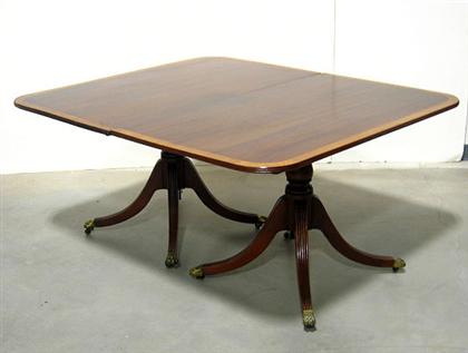 Inlaid mahogany double pedestal two