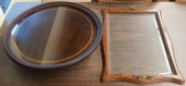 INLAID MAHOGANY LAZY SUSAN AND