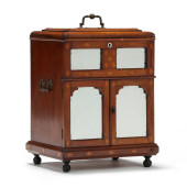 INLAID MAHOGANY MIRRORED JEWEL