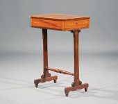 INLAID MAHOGANY OCCASIONAL TAB