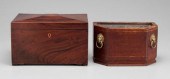 Inlaid mahogany planter, tea b
