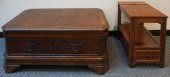 INLAID MAHOGANY ROLLING COCKTA