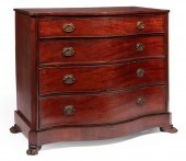 INLAID MAHOGANY SERPENTINE CHE