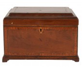 INLAID MAHOGANY TABLE BOXwith