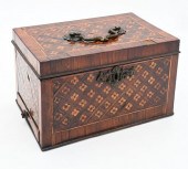 INLAID MAHOGANY WORK BOX HAVIN