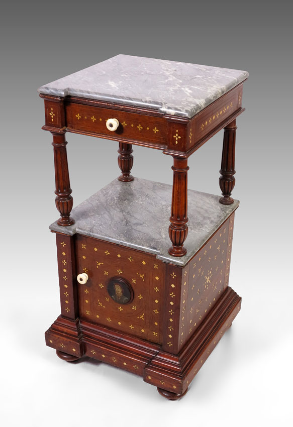 INLAID NIGHTSTAND FROM KING