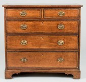 INLAID OAK CHEST OF DRAWERS, 1
