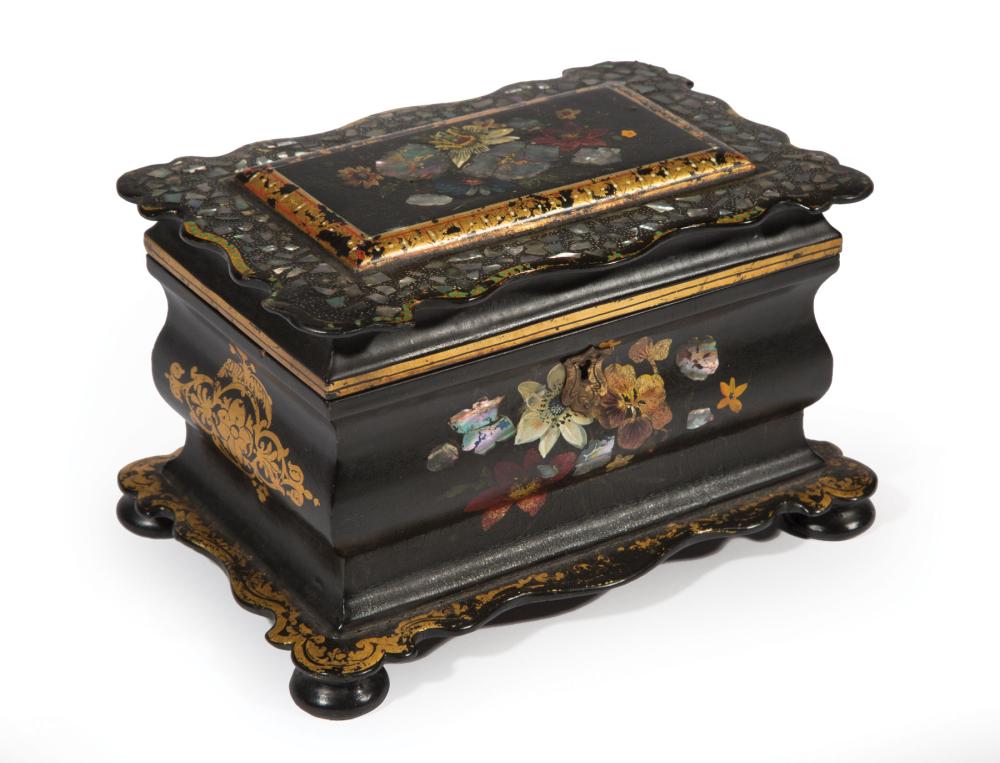 INLAID PAPIER-MACHE TEA