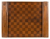 INLAID PINE AND MAHOGANY GAME