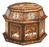 INLAID ROSEWOOD OCTAGONAL STOR