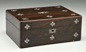 Inlaid rosewood sewing box, li
