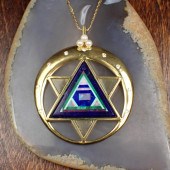 INLAID STAR OF DAVID PENDANT N