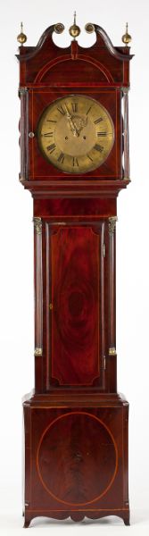 Inlaid Tall Case Clock 19th