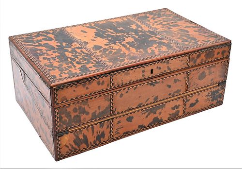 INLAID TORTOISE SHELL LAP DESK,
