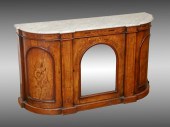 INLAID VICTORIAN MARBLE TOP SI