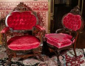 INLAID VICTORIAN PARLOR CHAIRS