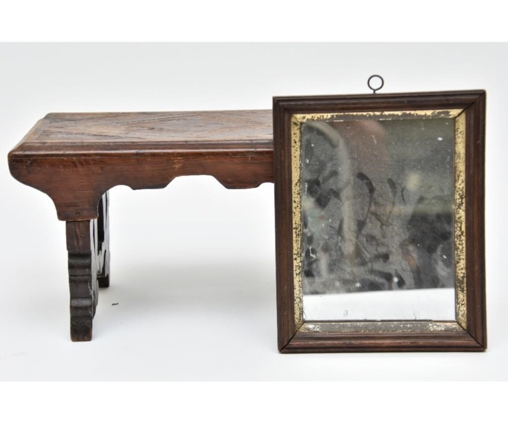 Inlaid walnut cricket (footstool)