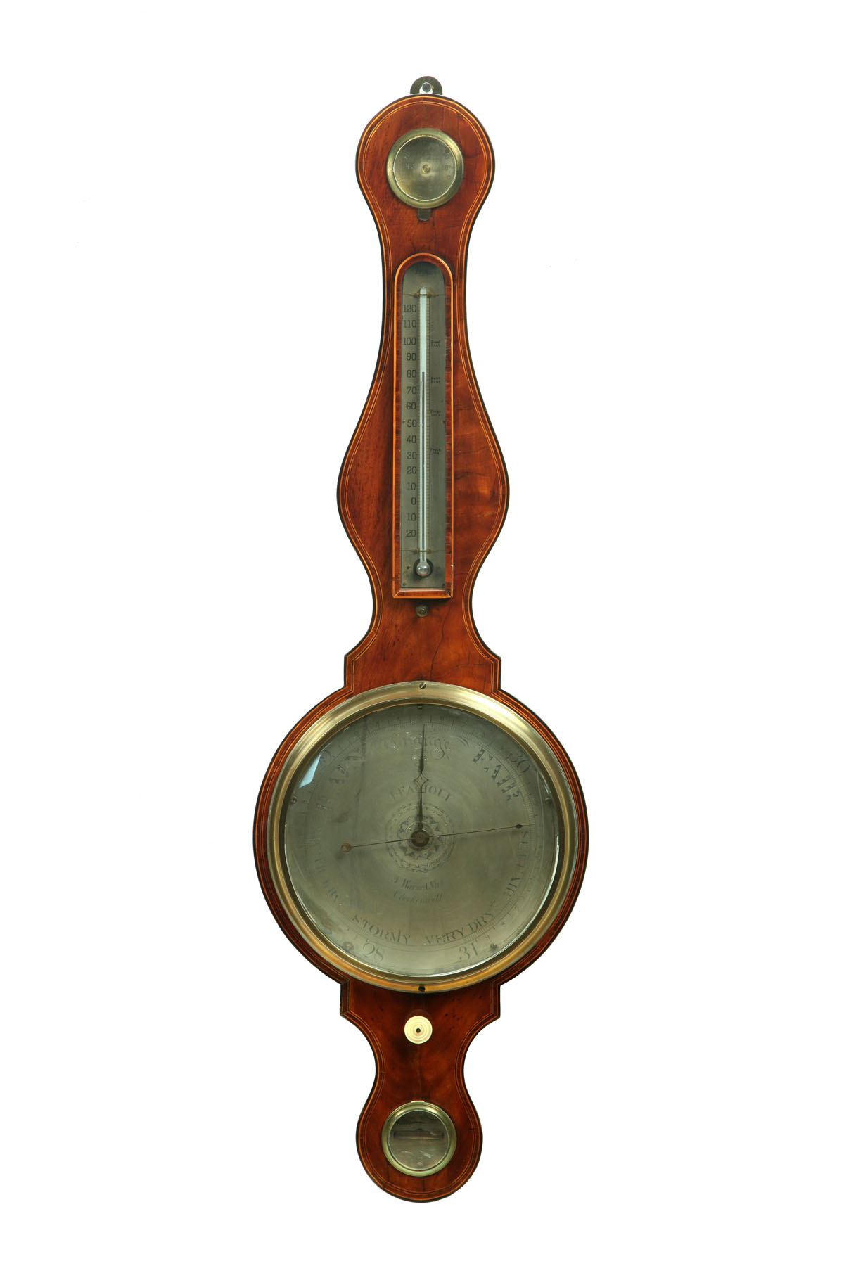 INLAID WHEEL BAROMETER.  England 