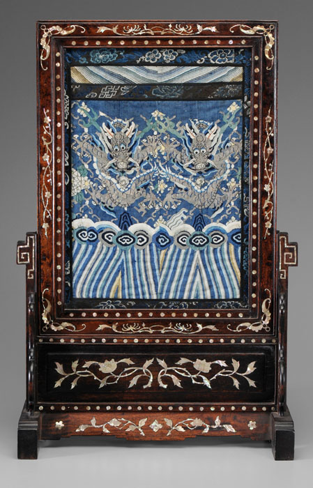 Inlaid Wood Table Screen Chinese,