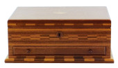+INLAID WOODEN JEWELRY BOX, LA