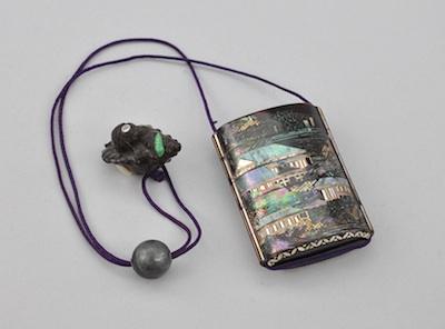 Inro With Ojimie & Netsuke Five