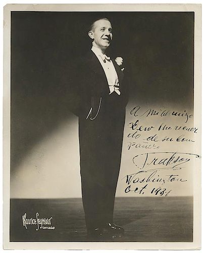 INSCRIBED AND SIGNED PORTRAIT OF