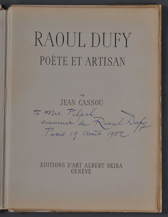 (INSCRIBED) CASSOU JEAN. "RAOUL