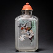 INSIDE-PAINTED GLASS SNUFF BOT