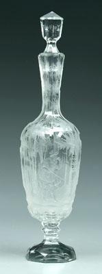 Intaglio cut clear glass