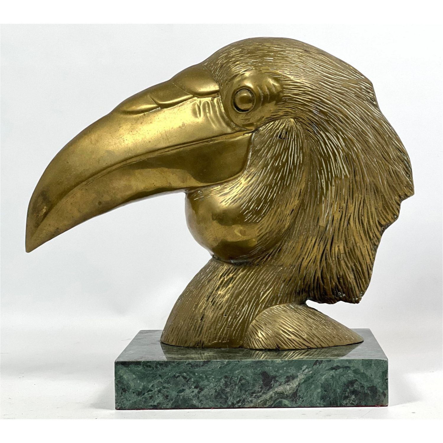 Interesting Bronze Toucan Bird Head
