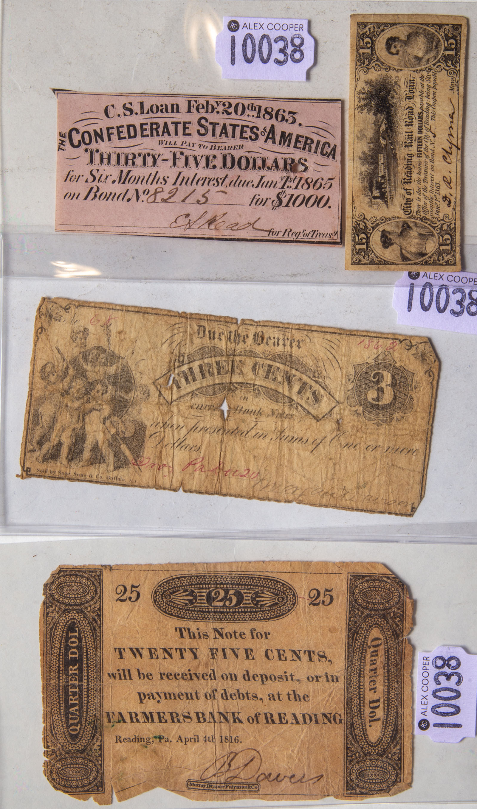 INTERESTING GROUP OF OBSOLETE SCRIP