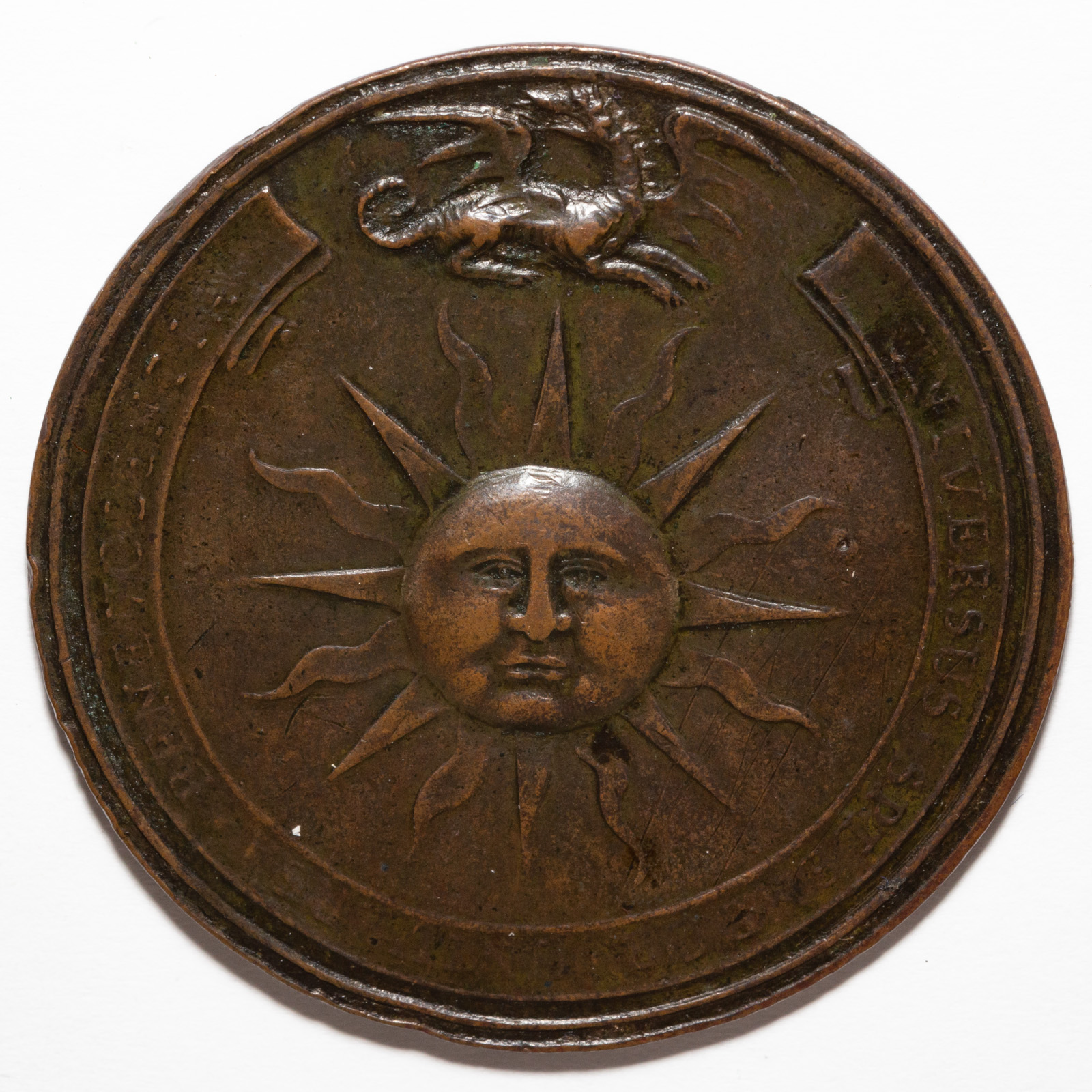 INTERESTING MEDAL WITH A DRAGON &