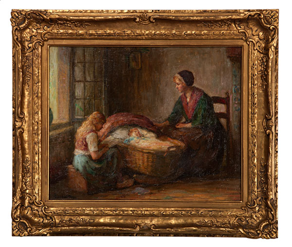 Interior Scene of Mother with