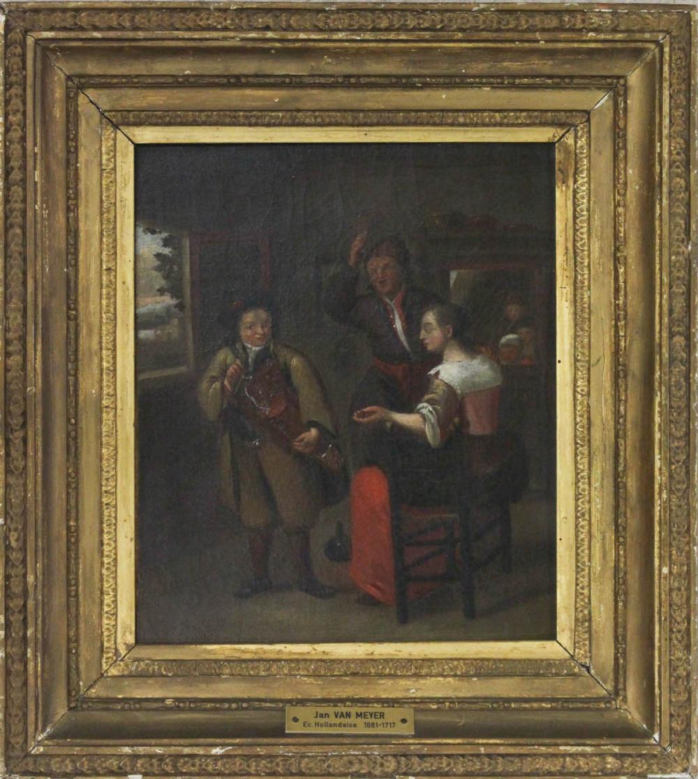 INTERIOR SCENE, OIL ON CANVAS,