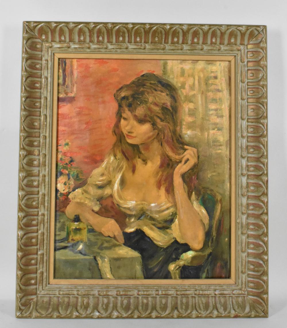 INTERIOR SCENE WITH A GIRL AT